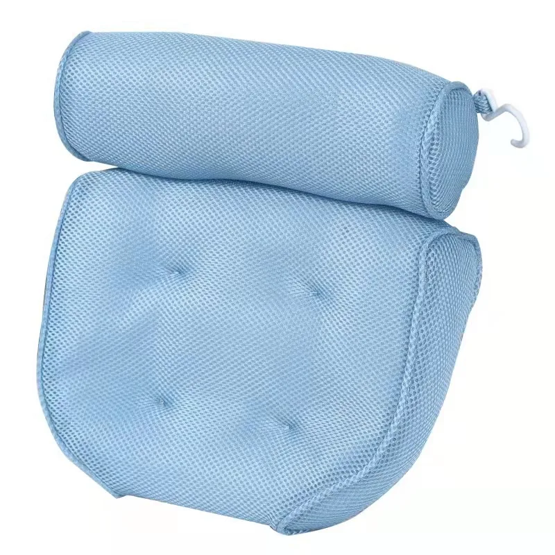 Breathable Mesh Bathtub Accessory Spa Bath Pillow Bathtub Back Cushion Pillow Sucker Bath Pillow