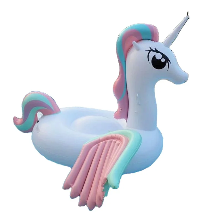 2022 Inflatable unicorn swimming ring floating row Flamingo floating bed adult water swimming ride inflatable toys