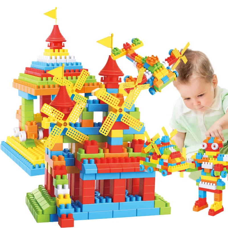 Popular Products 2024 Online Educational DIY Kids Funny Bricks Toys Creative Construction 200pcs Building Block Sets