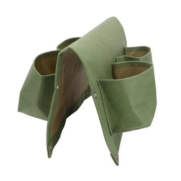 OEM Garden Strawberry Grow Hanging Plant Felt Fabric 4 Pots Rail Planting Bags