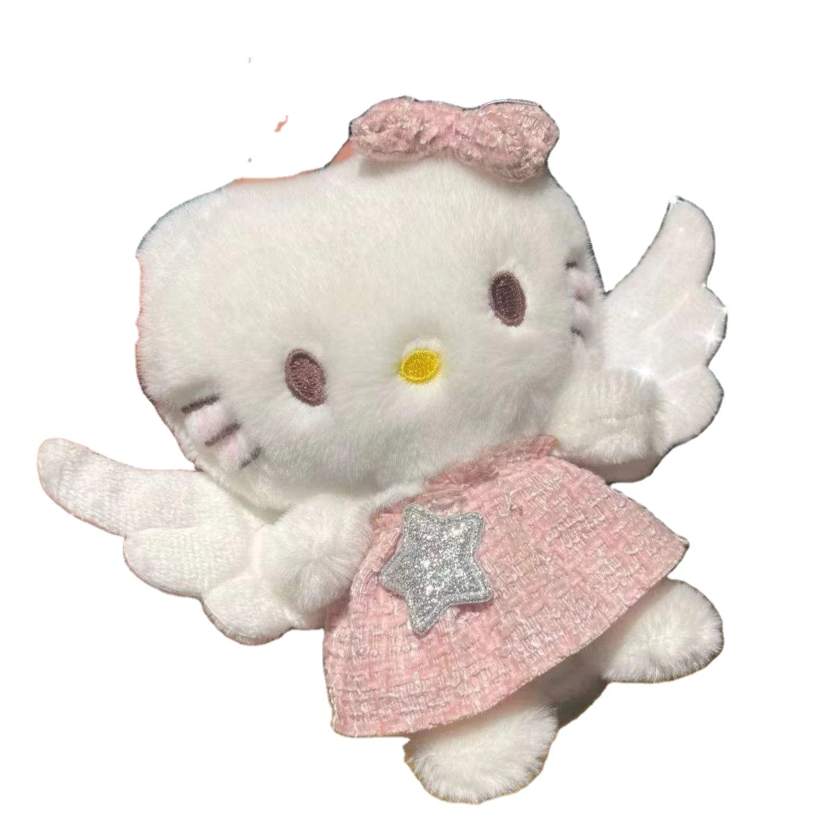 Allogogo Hot Selling Cartoon Hello Kt Cat Filled Plush Keychain Customized Anime Baby Dress Kt Cat Pendant Kitty Keychain