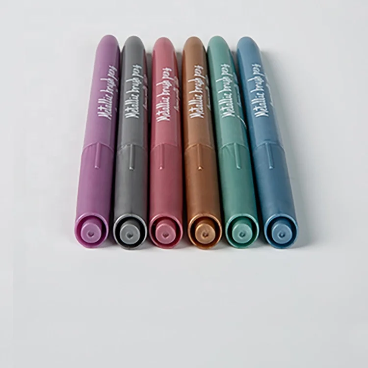 Manufacture multi-color wine Glass window metallic ink Washable marker pens for rock painting