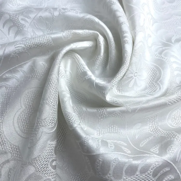 Mulberry silk satin jacquard garment fabric 20mm  Silk Cotton Jacquard Fabric silk Mixed Brocade  Jacquard Fabric