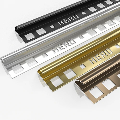 bullnose pencil R shape trim edged aluminium profile tile accessories