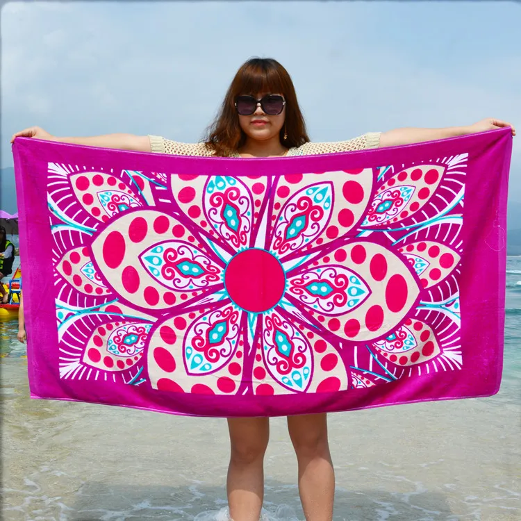 China 100%cotton quick dry fully printing beach towels beach chair towel