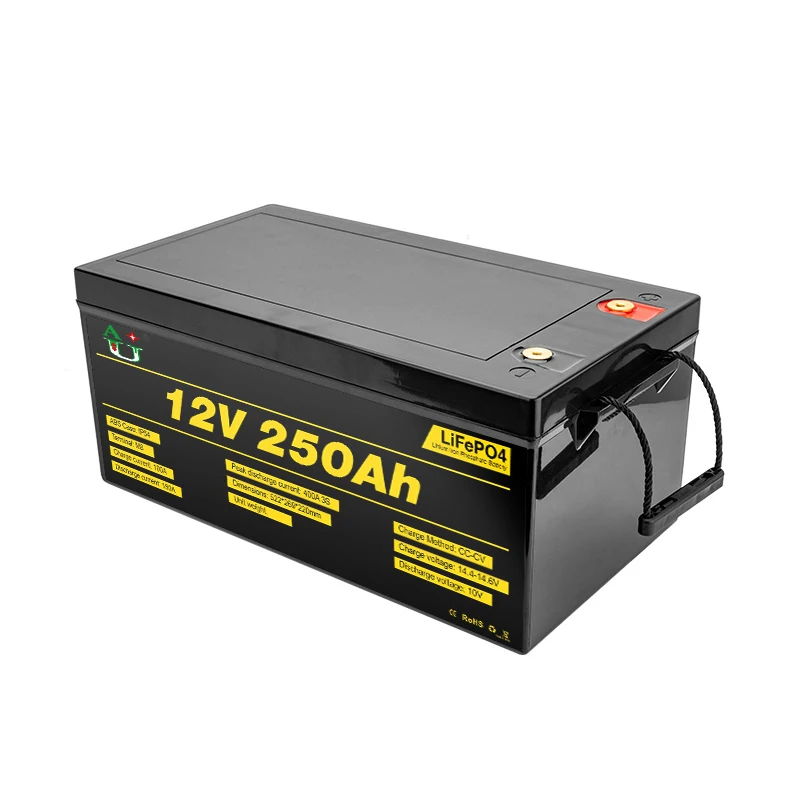 12V Lithium Iron Phosphate Lithium Battery 100ah 150ah 200ah 250Ah LiFePO4 Battery Pack 12V