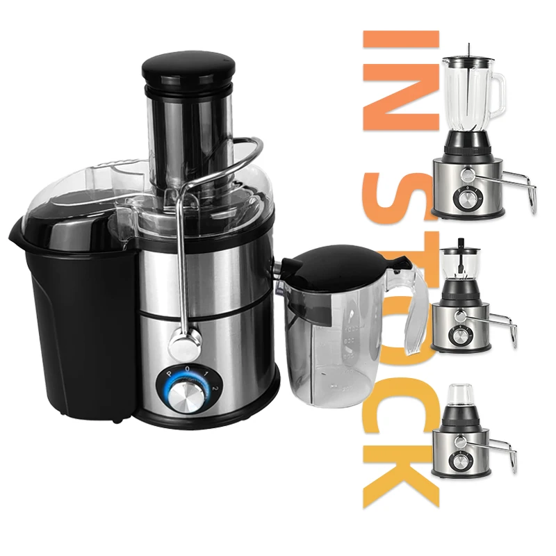 Factory direct sale electric fruit vegetable mixer big mouth fruit multifunction slow juicer extractor machine