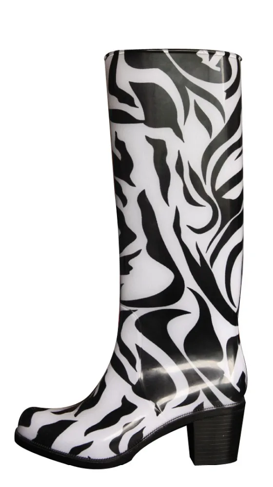 waterproof cheap women PVC  rain boots high heel