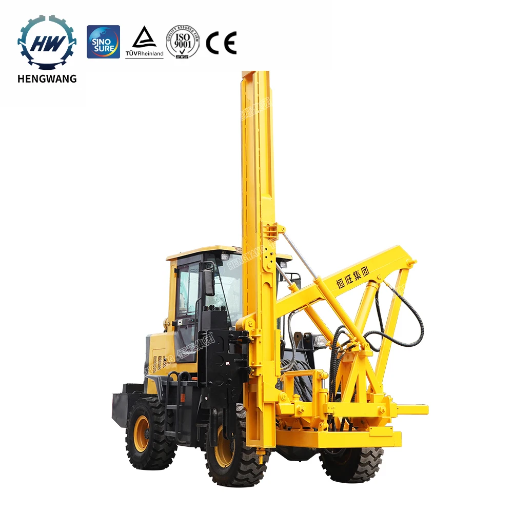 Pv pile driver Waveform guardrail hammer pile driver equipment highway foundation pressing pile driver for sale