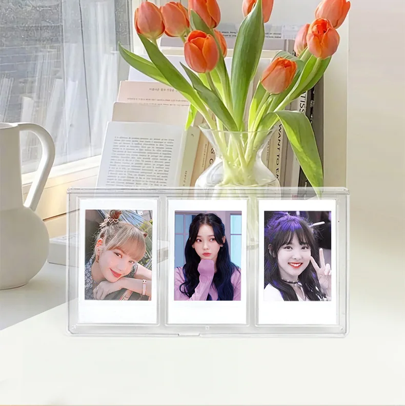 3 Inch Photo Frame For Fujifilm Instax Mini 12 11 9 8 Fuji Camera 3 in 1 Acrylic Photo Holder For Instant Film Camera