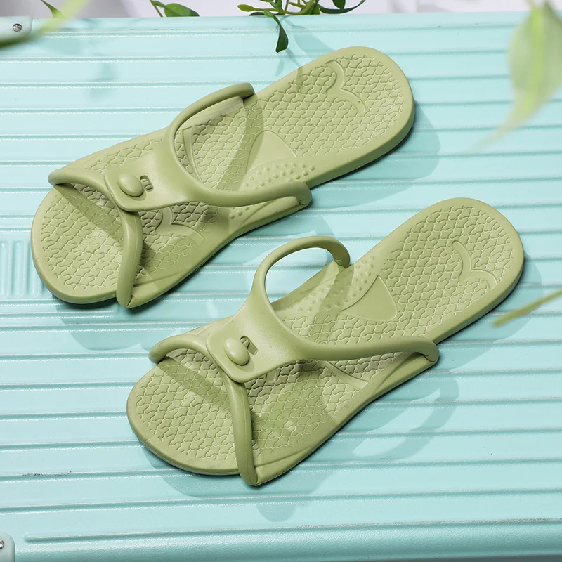 New Models Wholesale High Quality Travel Folding Slippers Fashion Design Eva Young Light Weight Women Portable Flip Flops