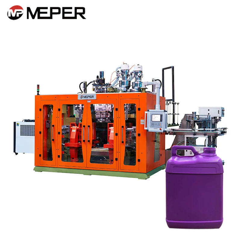 MEPER 2 station multilayer 5L 4L plastic hollow drums extrusion blow molding machine for agro chemical