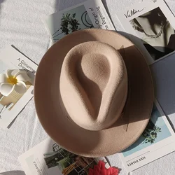 Fashion Design Teardrop Style Top 100% Australian Wool Felt Fedora Hat