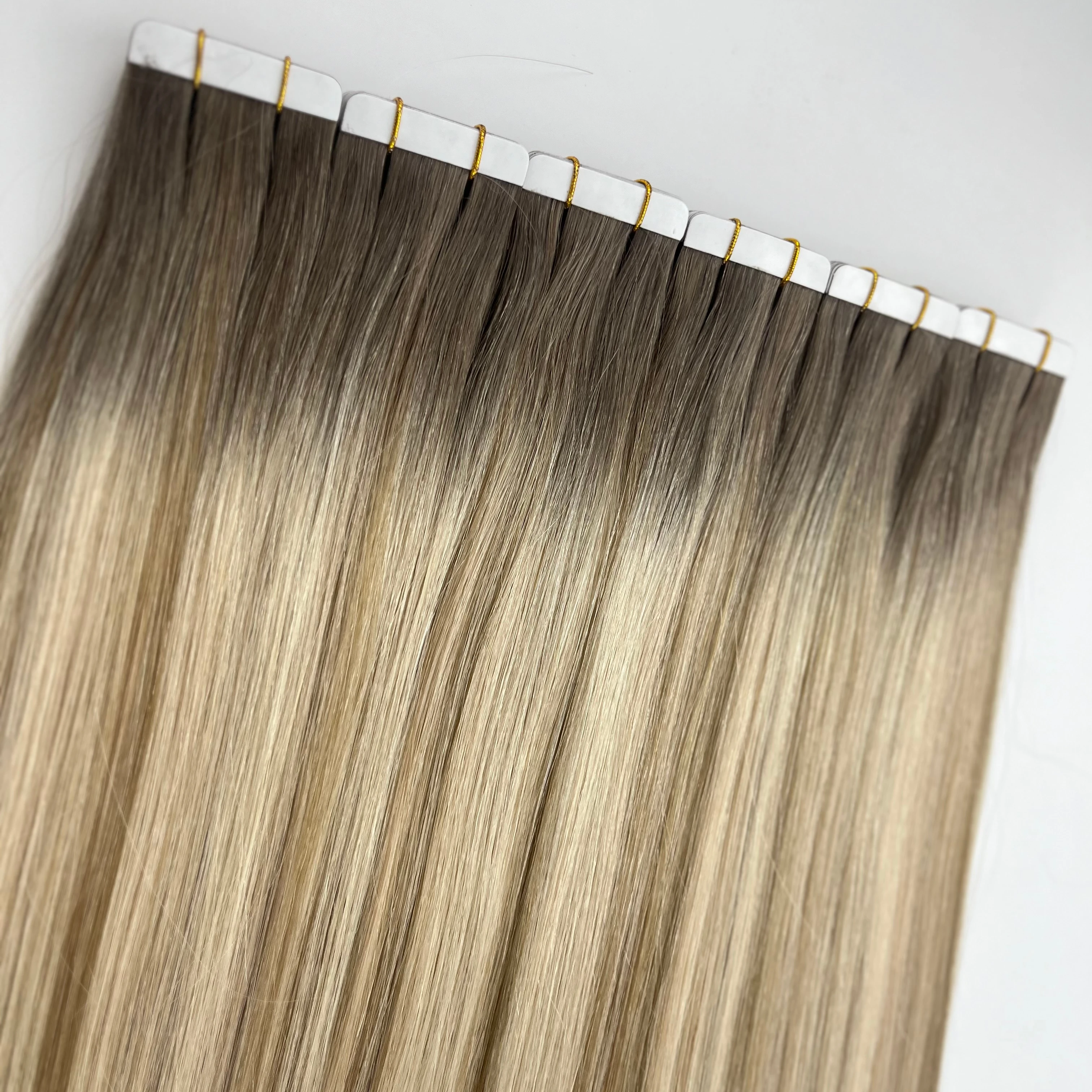 Wholesale Double Drawn remy Hair Extensions tape in Vendor 100% Virgin straight Natural Human Tape Hair extension manufacturers