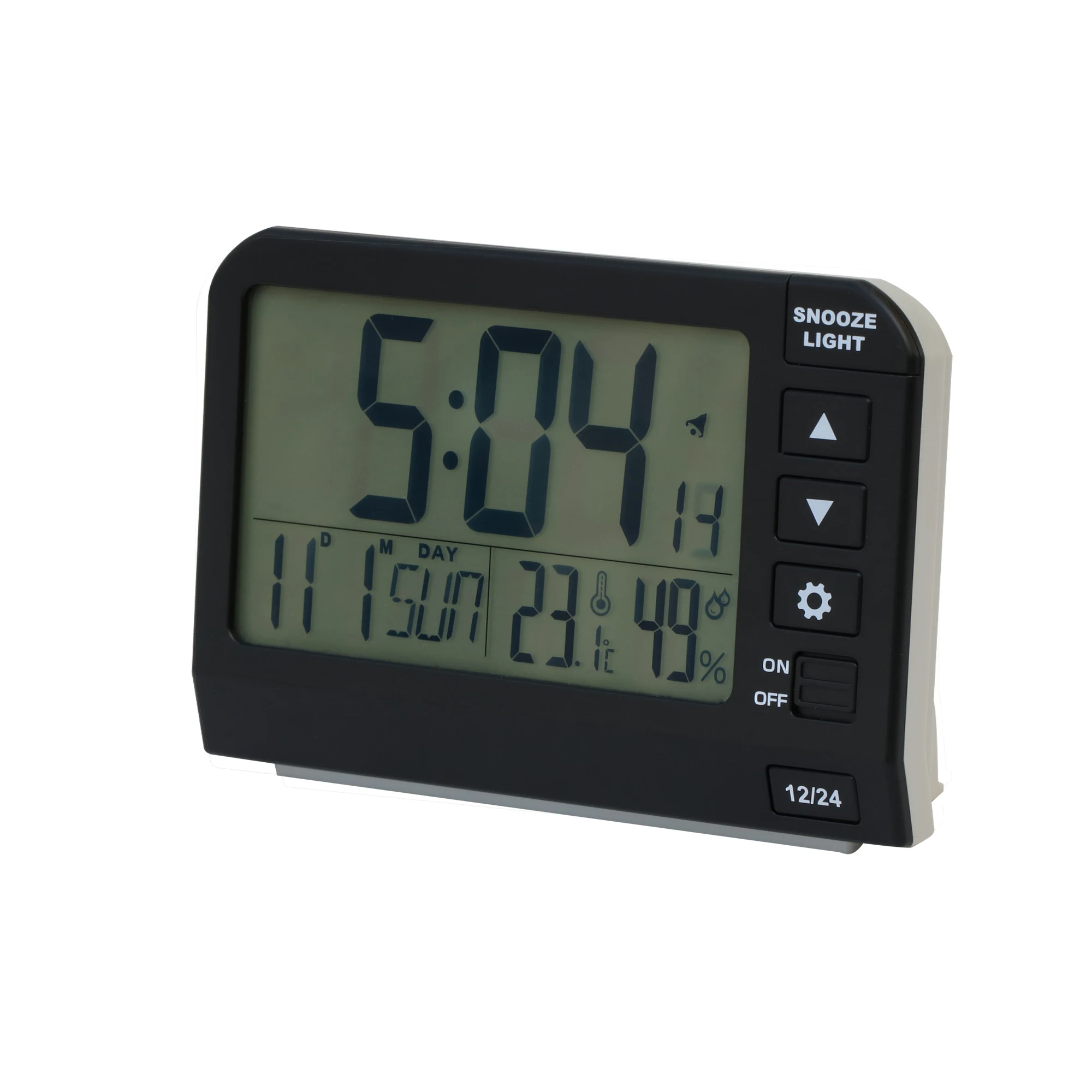 Modern Large Display Table Clock with Temperature and Humidity Calendar Multi-functional Digital Alarm Clock