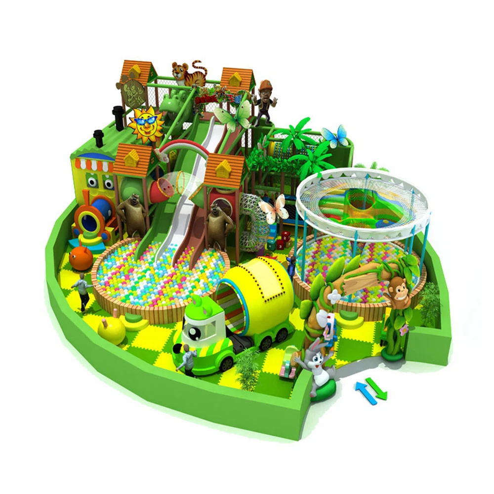 
Promotional Safety Backyard Soft Child Indoor Play Structure With Gun Ball Blaster 