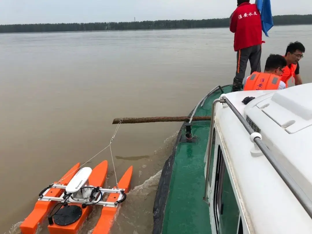 Trimaran Floating Ship ADCP Survey Boat Platform Available For Riverray Riverpro 600khz 1200khz Equipment