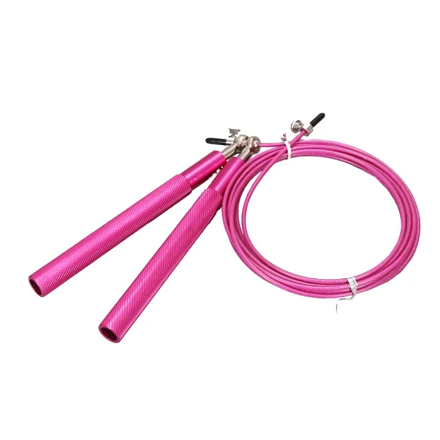 
Custom High Quality Fashion Trianing Fitness Workout Exercise Adjustable Steel Cable Speed Wire Jump Rope 