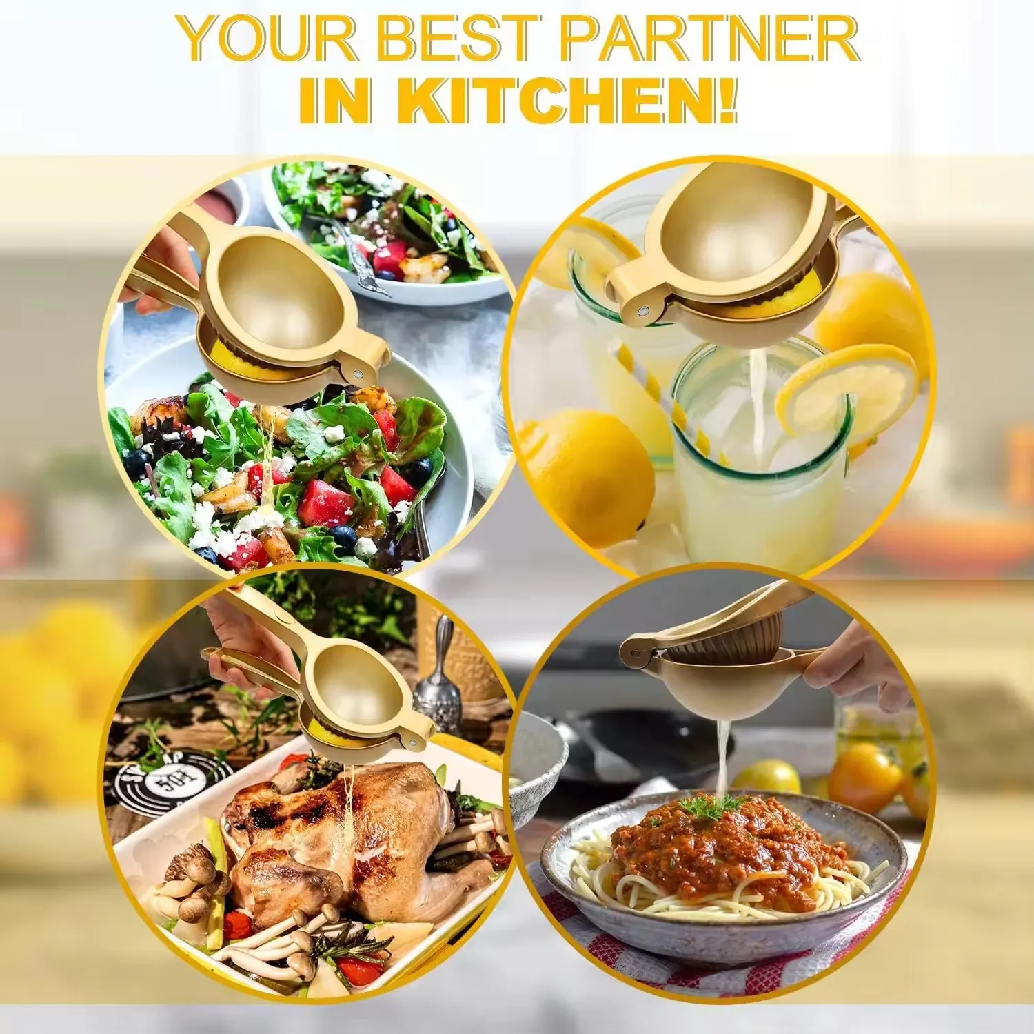 Hot Sale  Hand Manual Stainless Steel Color Squeezers Press Chrome finished Zinc Alloy Lemon Squeezer for Citrus Orange