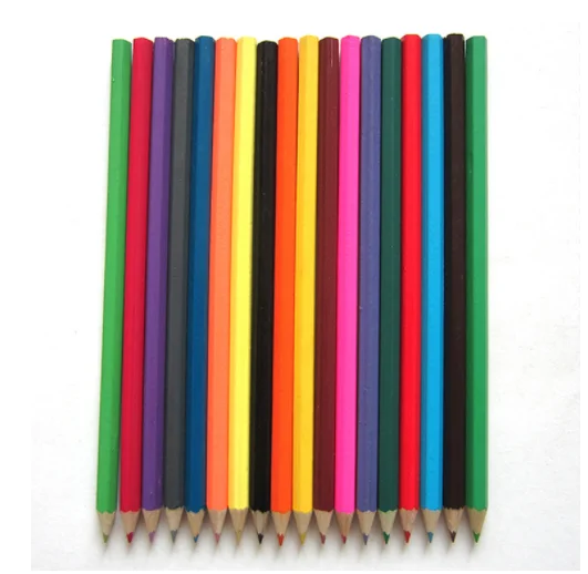 18 colors artist  plastic  drawing colored pencils bulk set for kids colour pencils low price