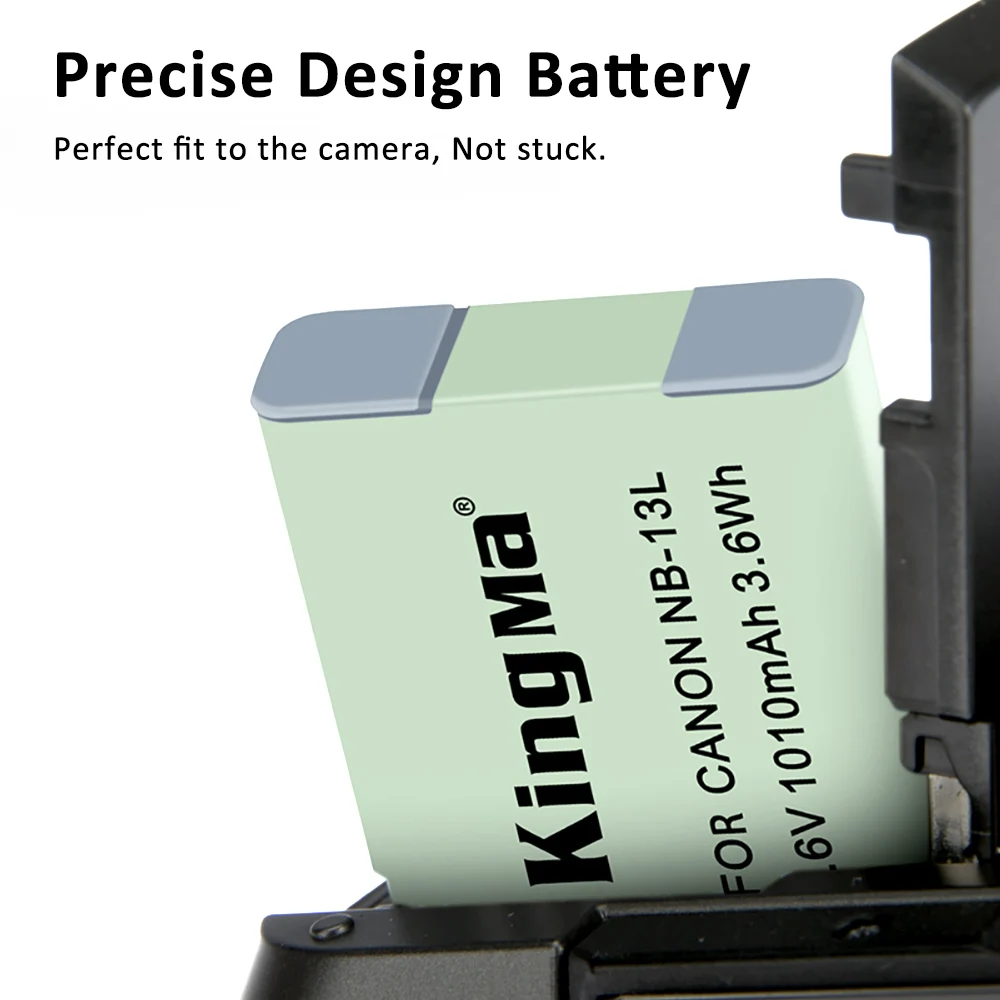 KingMa Replacement Li-ion Battery NB-13L For Canon G7X3 G5X2 G7XII G5X G9X SX620 SX720 HS Camera