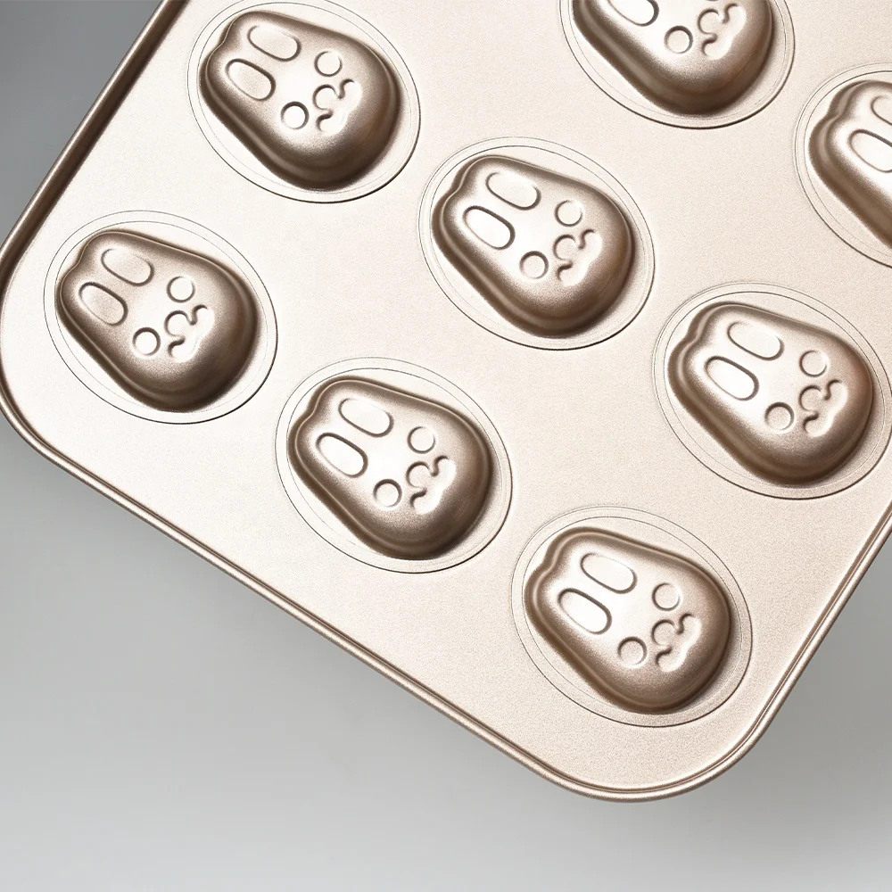 9 Cavity Carbon steel rabbit Shape Baking Pans Sheet Muffin Cake