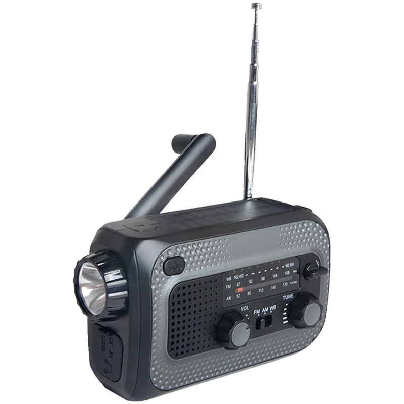 Портативная Солнечная зарядка многофункциональное аварийное освещение светодиодный фонарик радио