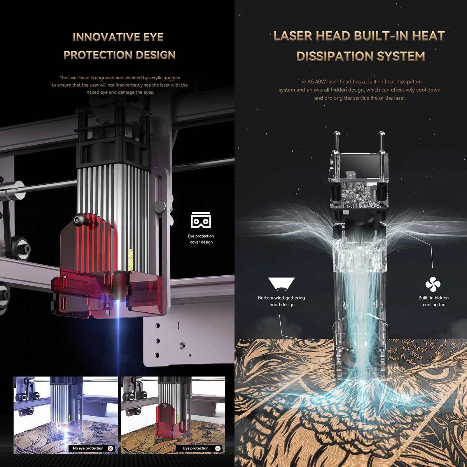 ATOMSTACK A5 Pro 40W Laser Engraver with AC2 Lightburn Camera Wireless R3 PRO Rotary Roller 5W Laser Cutter Engraving Machine