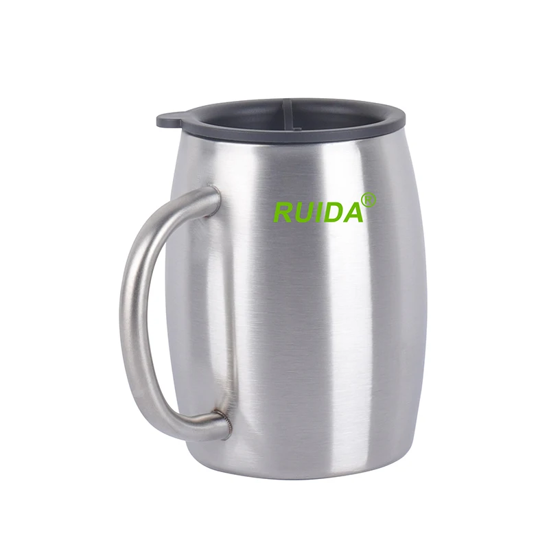 stainless steel coffee mug 14oz mugs with logo customized german beer mug 420ml stainless steel tumbler metal tumblers
