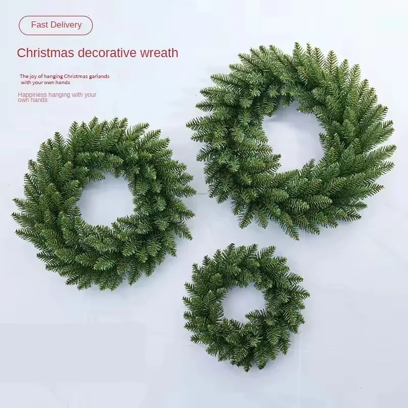 Christmas Garland Rattan Garland 30/40/50/60cm Mall Hotel Show Window Christmas Wreath Real Touch Christmas Wreath Wholesale