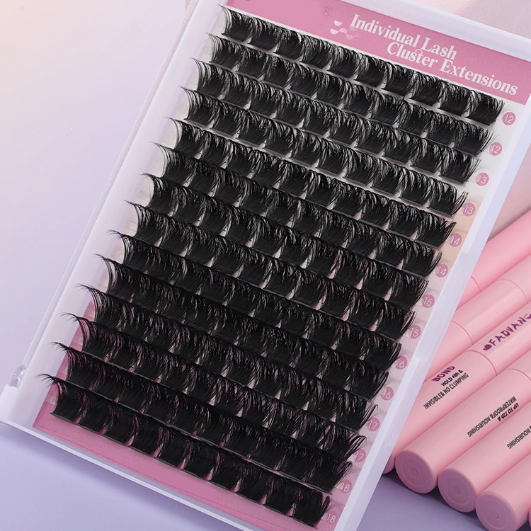 New Arrival Heat Bonded Premade Volume Fans Individual Lashes Handmade Diy Eyelash Extensions Natural Cluster Lashes