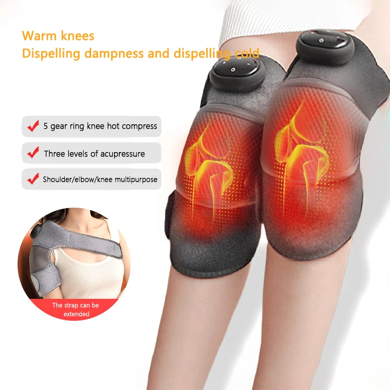 3 in 1 Knee Heating Massager Air Compression Wrap Knee Shoulder Digital Kneading Pain Relief Infrared Heat Therapy Knee Massager
