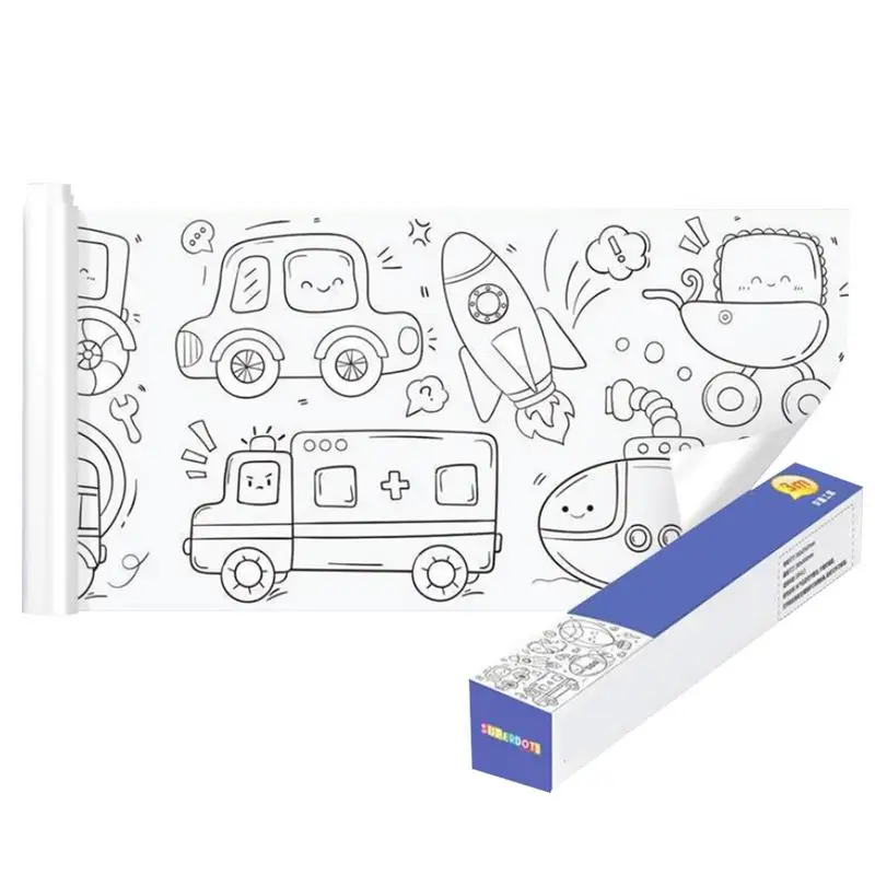 Coloring Roll Giant Coloring Posters For Kids Early Education Drawing Paper With Different Cartoon Series Compatible For Home