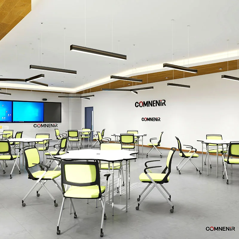 School Furniture Collaborative School Desk and Chair Furniture Wood Material for University Workshop Educational Supplies