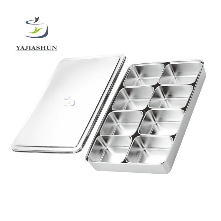 Japanese style  kitchen canister stainless steel condiment storage containers seasoning spice box