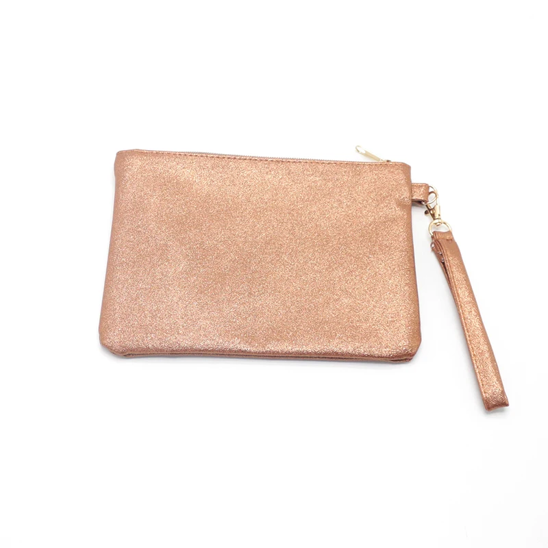 Eco Shiny Leather Cheap Cosmetic Bag Women Makeup Brush Case for Purse Evening Clutch Bag Custom
