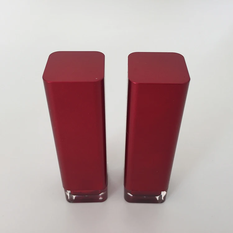 Luxury plastic square shaped lipstick tubes, empty lipstick cases containers for lipstick packing