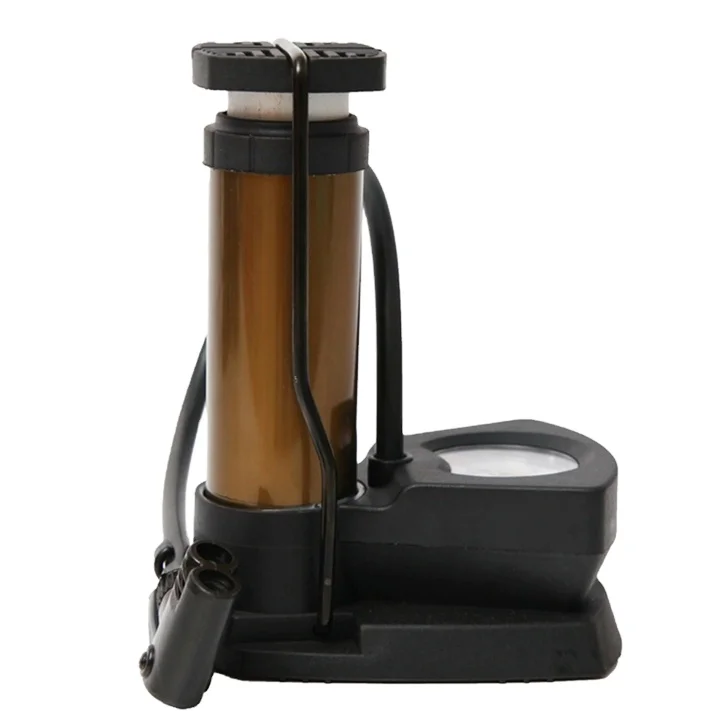 Хорошее качество, дешевый велосипедный насос, мини портативный велосипедный ножной насос с манометром