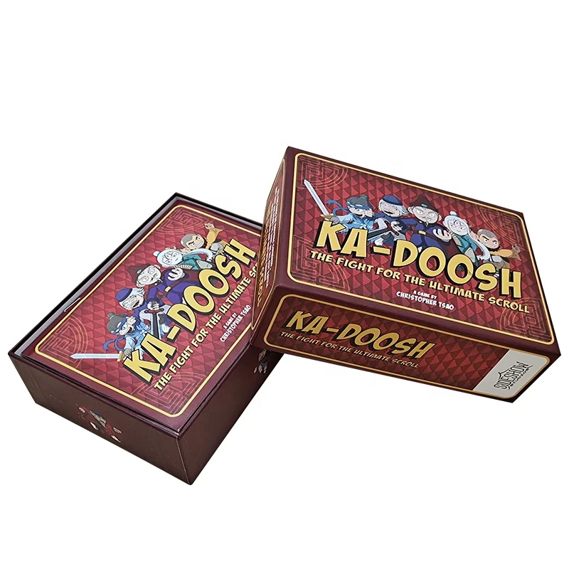 China Factory Manufacture Suppliers Sequence Custom Design Wooden Paper Plastic Card Family Board Games