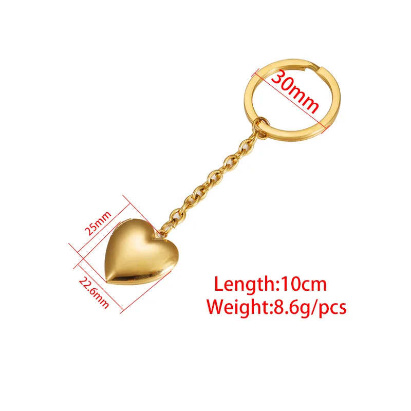 Sland Stainless Steel Memory Friend Heart Shaped Photo Keychain Gold Plated Blank Heart Locket Custom Heart Keychain