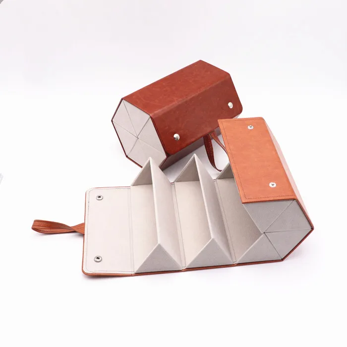 glasses case leather sunglasses case custom logo glasses storage box folding spectacle case packaging glasses box