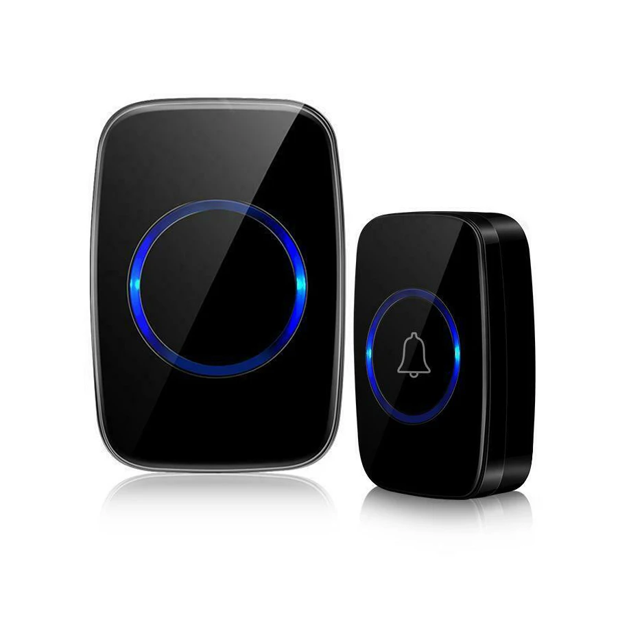 Waterproof Classroom Doorbell Ring Chime Kit Operating at 1000 Feet with AC Plug-In Receivers Wireless Doorbells for Home