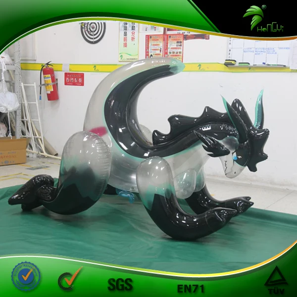 Inflatable Sexy Dragon Transparent Inflatable Ride On Dragon Pool Toy Hongyi Animal With Sph