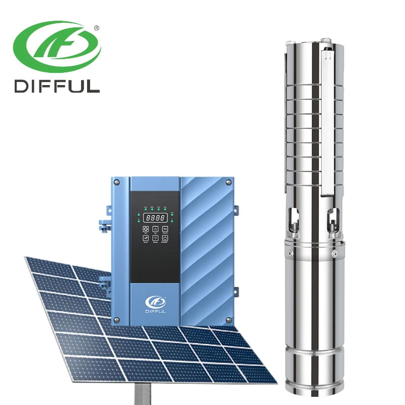 submersible solar water pump 4 inches solar water pump difful 3hp  solar water pump for agriculture