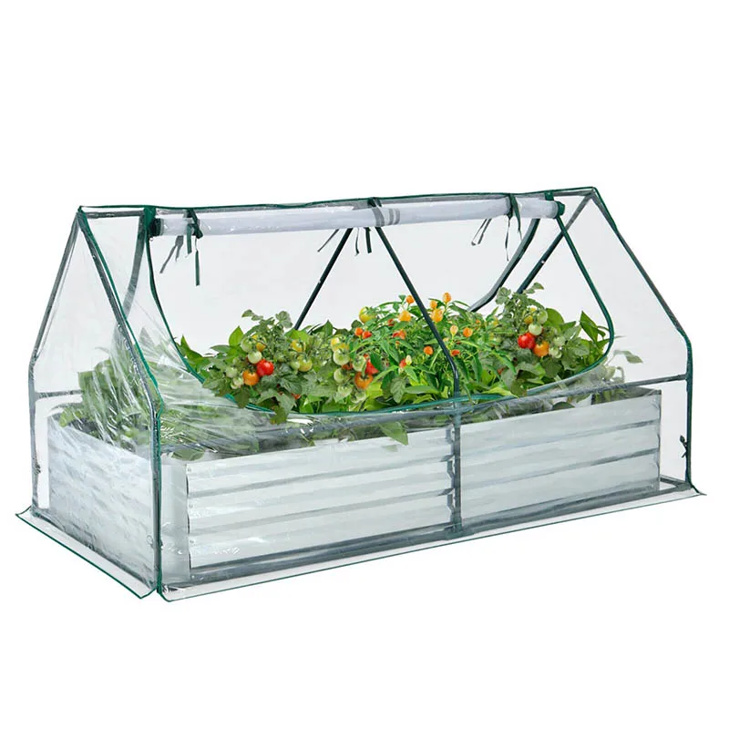 Large Outdoor Galvanized Raised Garden Bed Metal Elevated Planter pots Box Kit for Flowers Herbs Fruits