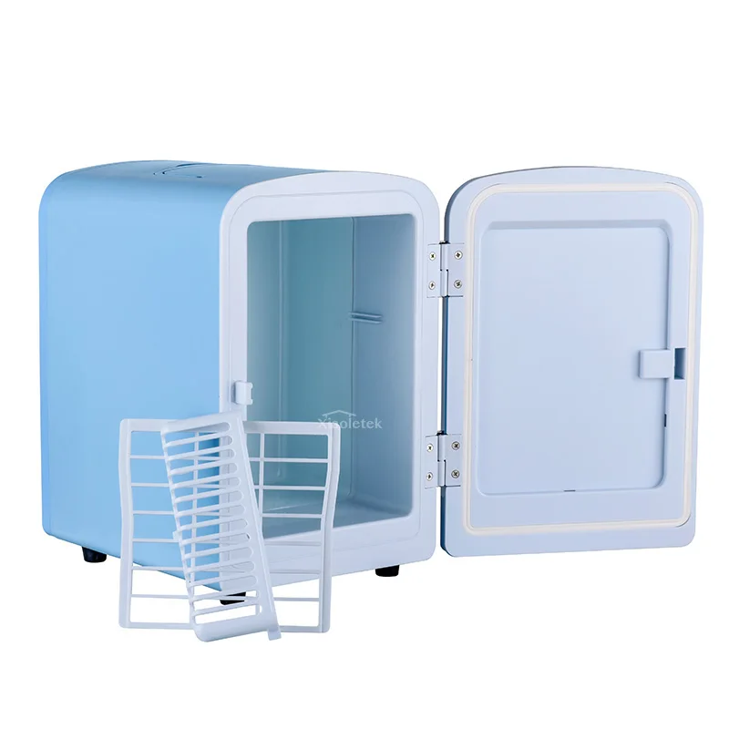 Wholesale High Quality Low Noise Small Fridge Retro Adjust Cold Hot 4L Portable Beauty Mini Refrigerator With USB Cable