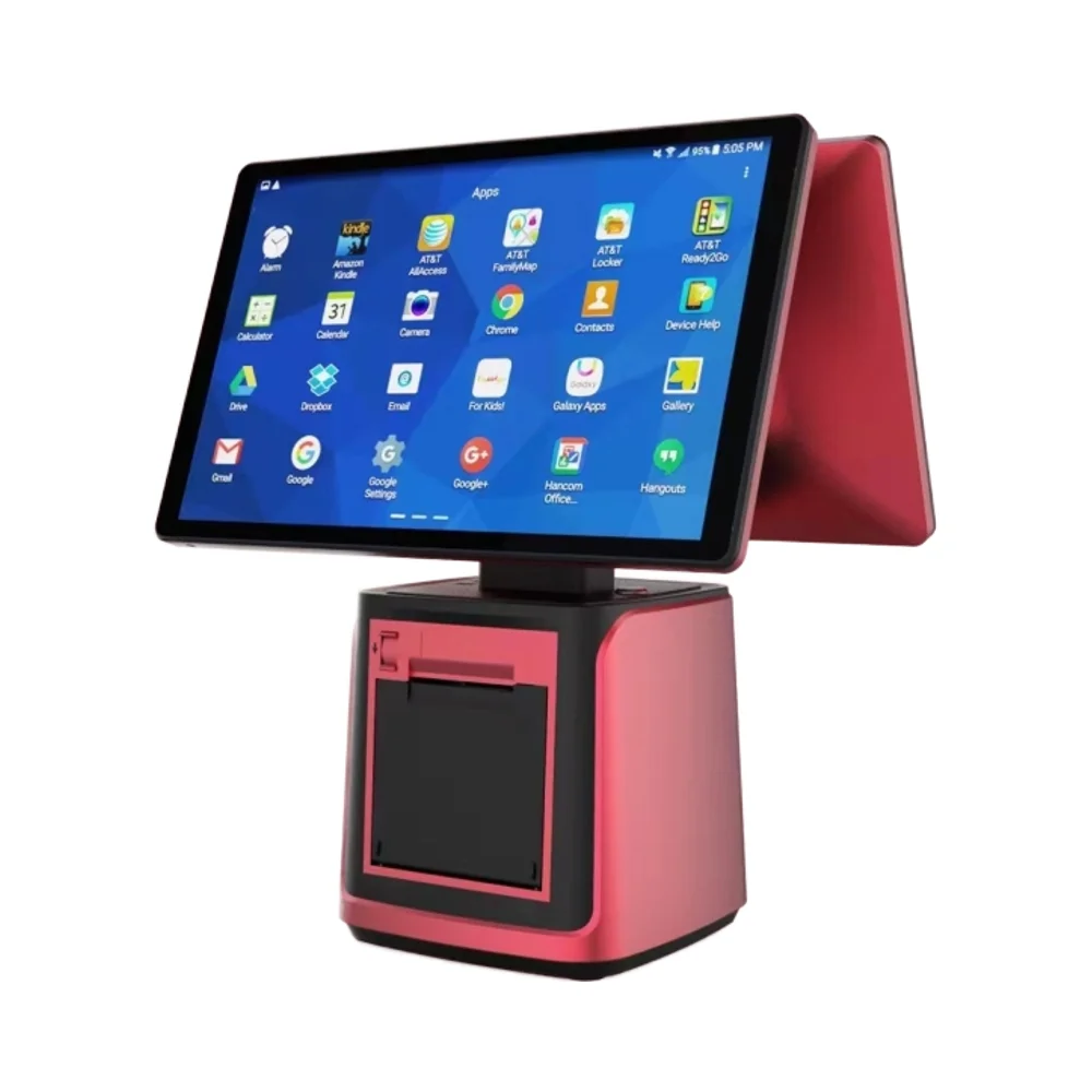 Высокая скорость обработки 15 6 дюймов сенсорный экран Windows Android POS машина кассовый аппарат с принтером