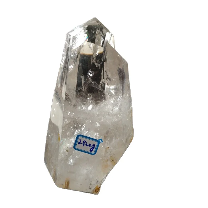 Natural rock quartz crystal wands clear crystal engraved points prism