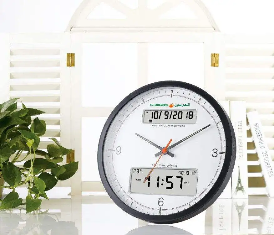 islamic Mosque Azan Clock Pray Time Quran Speaker with 18 Reciters Azan Quran Player Clock