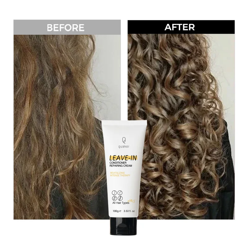 Qquaker Rinse Free Hair Moisturizer Keratin Repair Hair Treatment Private Label Hair Leave In Conditioner